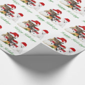 Papier Cadeau Animaux familiers de Joyeux Noël (Coin)
