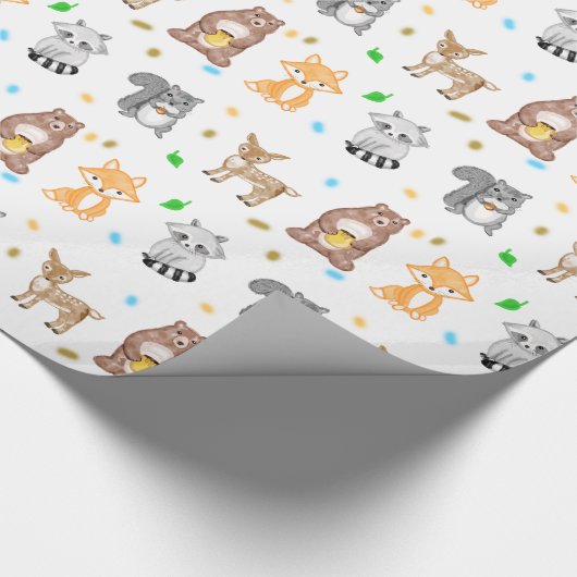 Papier Cadeau Animaux forestiers Créatures des forêts (Coin)