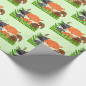 Papier Cadeau Animaux forestiers Forêt Forêt Créatures Enveloppe (Coin)