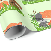 Papier Cadeau Animaux forestiers Forêt Forêt Créatures Enveloppe (Coin rond)