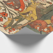 PAPIER CADEAU ANIMAUX FORESTIERS, LEOPARD, JACKALS, RABBITS, FLE (Coin)