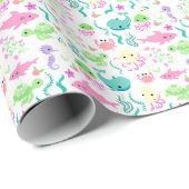 Papier Cadeau Animaux marins (Coin rond)