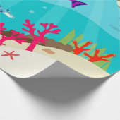 Papier Cadeau Animaux marins colorés Enfants (Coin)