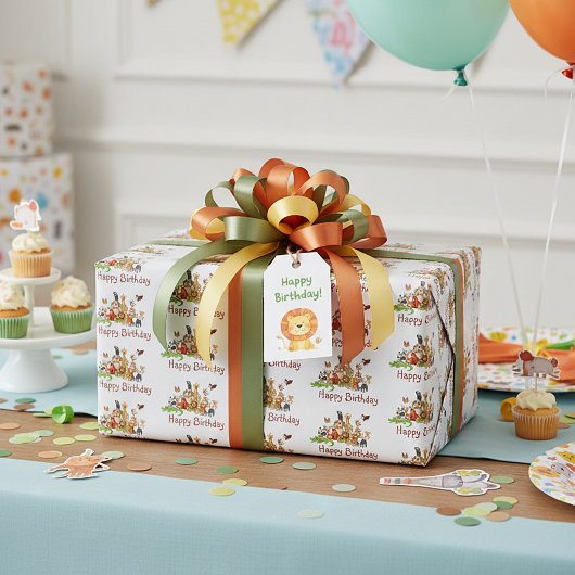 Papier Cadeau Animaux mignons 