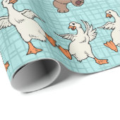 Papier Cadeau Animaux mignons juste obtenus de danser (Coin rond)