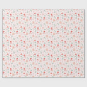 Papier Cadeau Animaux océaniques Motif rose (Plat)