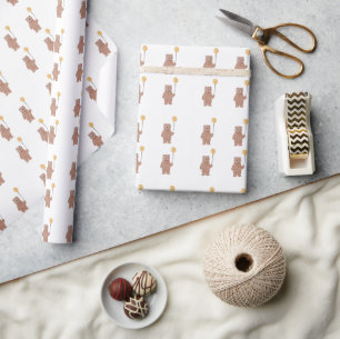 Papier Cadeau Animaux sauvages mignons Anniversaire