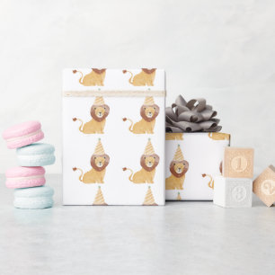 Papier Cadeau Animaux sauvages mignons Anniversaire