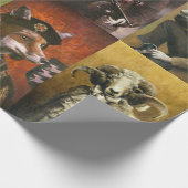 Papier Cadeau Animaux vintages en papier d'emballage de (Coin)