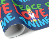 Papier Cadeau Anime d'amour de paix (Coin rond)