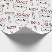 Papier Cadeau Anime Manga Chibi Japon Style Chat Bébé (Coin)