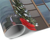 Papier Cadeau "Anime Style Girl Christmas Wrapping Paper (Coin rond)