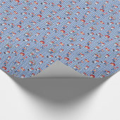 Papier Cadeau Ann et Andy sur Dark Blue En vichy (Coin)