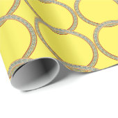 Papier Cadeau Anneau celtique jaune (Coin rond)