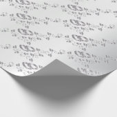 Papier Cadeau Anneaux de noces d'argent élégants (Coin)