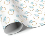 Papier Cadeau Anneaux Mariages diamant<br><div class="desc">Ce papier d'emballage présente l'illustration d'un anneau de mariage de diamant avec une bande d'or arrangé en motif mignon. Parfait pour envelopper des cadeaux de fiançailles ou de mariage !</div>