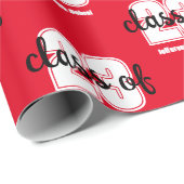 Papier Cadeau Année de diplomation modifiable  (Coin rond)