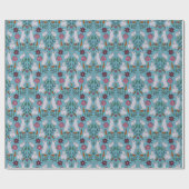 Papier Cadeau Année du lapin - Lapin de Pâques aux carottes (Plat)