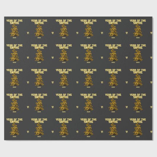 Papier Cadeau Année du serpent 2025 (Plat)