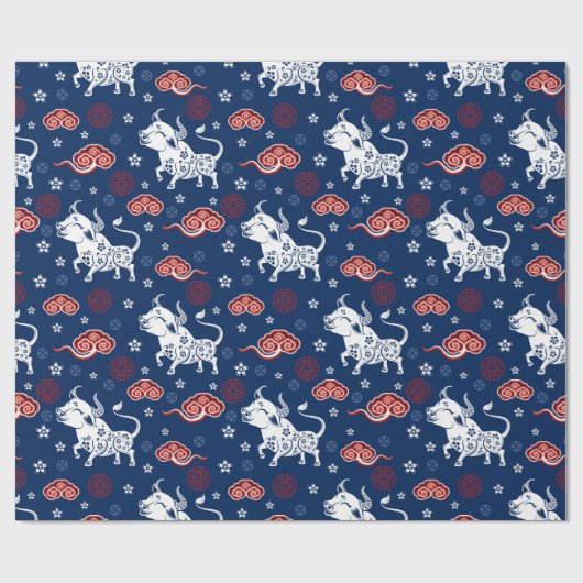 Papier Cadeau Année Du X (Plat)