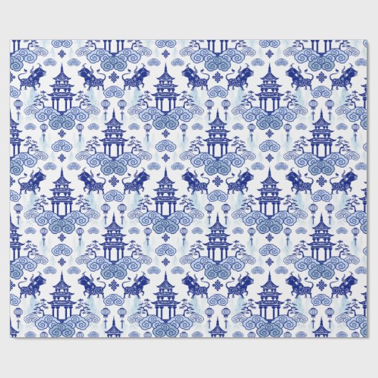 Papier Cadeau Année Du X (Plat)