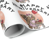 Papier Cadeau Anniversaire (Coin rond)