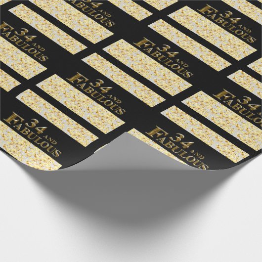 Papier Cadeau Anniversaire 34 ans (Coin)