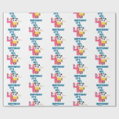 Papier Cadeau Anniversaire 4 ans (Plat)