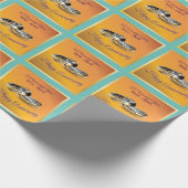 Papier Cadeau Anniversaire 💛 50e ✨ des Anneaux de Mariage d'or (Coin)