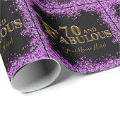 Papier Cadeau Anniversaire 70 ans (Coin rond)