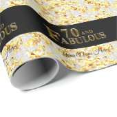 Papier Cadeau Anniversaire 70 ans (Coin rond)