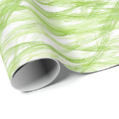 Papier Cadeau Anniversaire Abstrait Vert Citron (Coin rond)