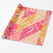 Papier Cadeau Anniversaire Ajouter Nom court Bloc de couleur Ora (Déroulé)