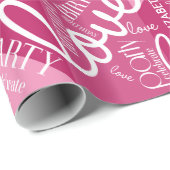 Papier Cadeau Anniversaire Ajouter un bloc de couleur de nom lon (Coin rond)