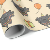 Papier Cadeau Anniversaire Animal Cute Axolotl Anniversaire de e (Coin rond)