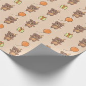Papier Cadeau Anniversaire Animal Cute Bear Anniversaire de enfa (Coin)
