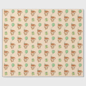 Papier Cadeau Anniversaire Animal Cute Squirrel Anniversaire de  (Plat)