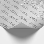 Papier Cadeau Anniversaire argent parties scintillant nom goutte (Coin)