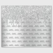 Papier Cadeau Anniversaire argent parties scintillant nom goutte (Plat)