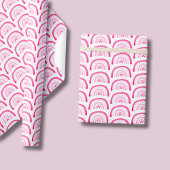 Papier Cadeau anniversaire aux filles rose arc-en-ciel