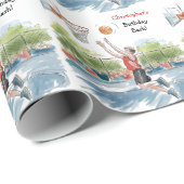 Papier Cadeau Anniversaire Bash : Hoops and Hype (Coin rond)