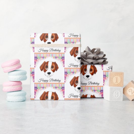 Papier Cadeau Anniversaire beagle (Baby Shower)