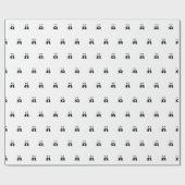 Papier Cadeau Anniversaire bébé panda noir simple propre (Plat)