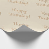 Papier Cadeau Anniversaire beige et joyeux ! (Coin)