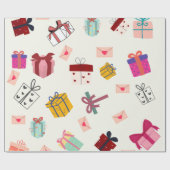 Papier Cadeau Anniversaire blanc moderne (Plat)