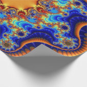 Papier Cadeau Anniversaire bleu, orange et jaune (Coin)