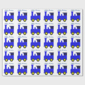 Papier Cadeau Anniversaire Blue Train (Plat)