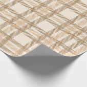 Papier Cadeau Anniversaire Brown Plaid Simple Motif (Coin)