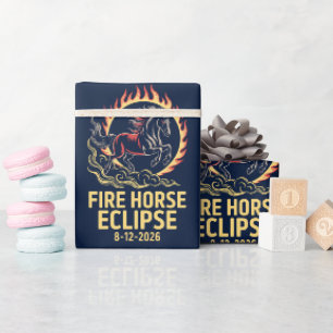 Papier cadeau anniversaire Cheval de Feu Éclipse S