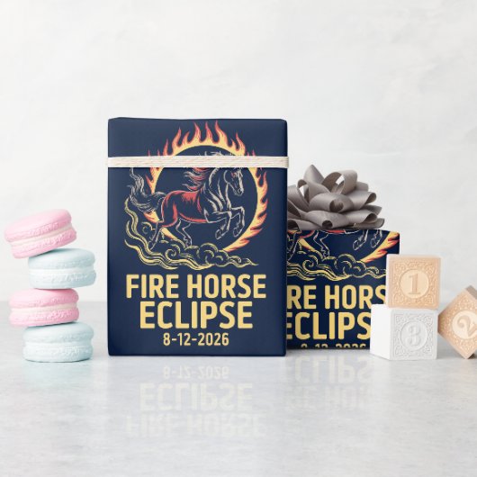 Papier cadeau anniversaire Cheval de Feu Éclipse S (Baby Shower)